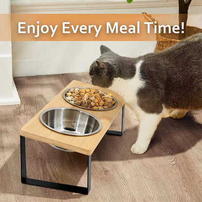 Elevated Cat Bowls 15°