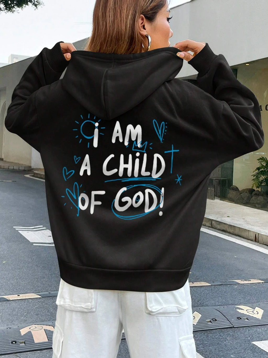 Cartoons fur-liner Woman Hoodie