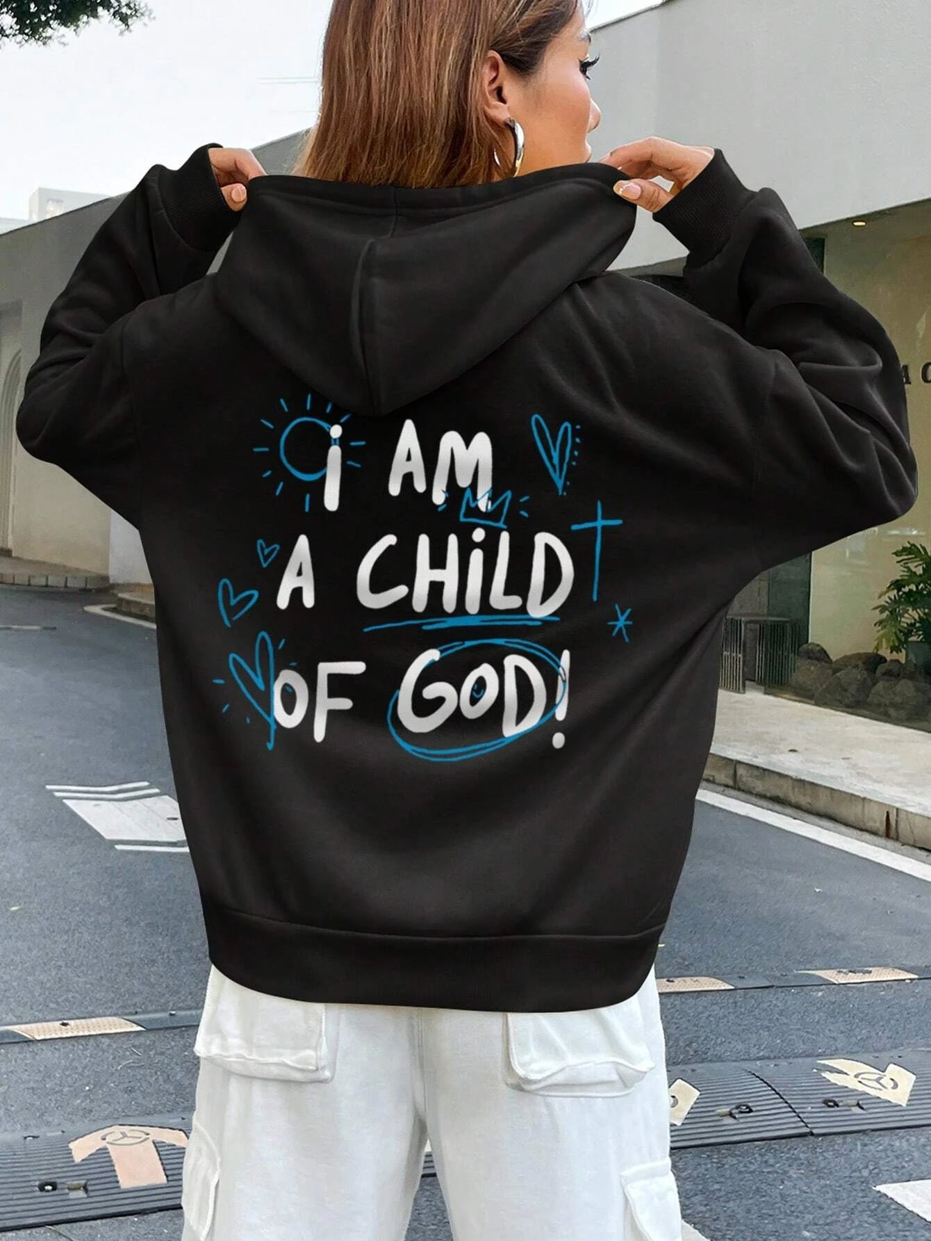 Cartoons fur-liner Woman Hoodie
