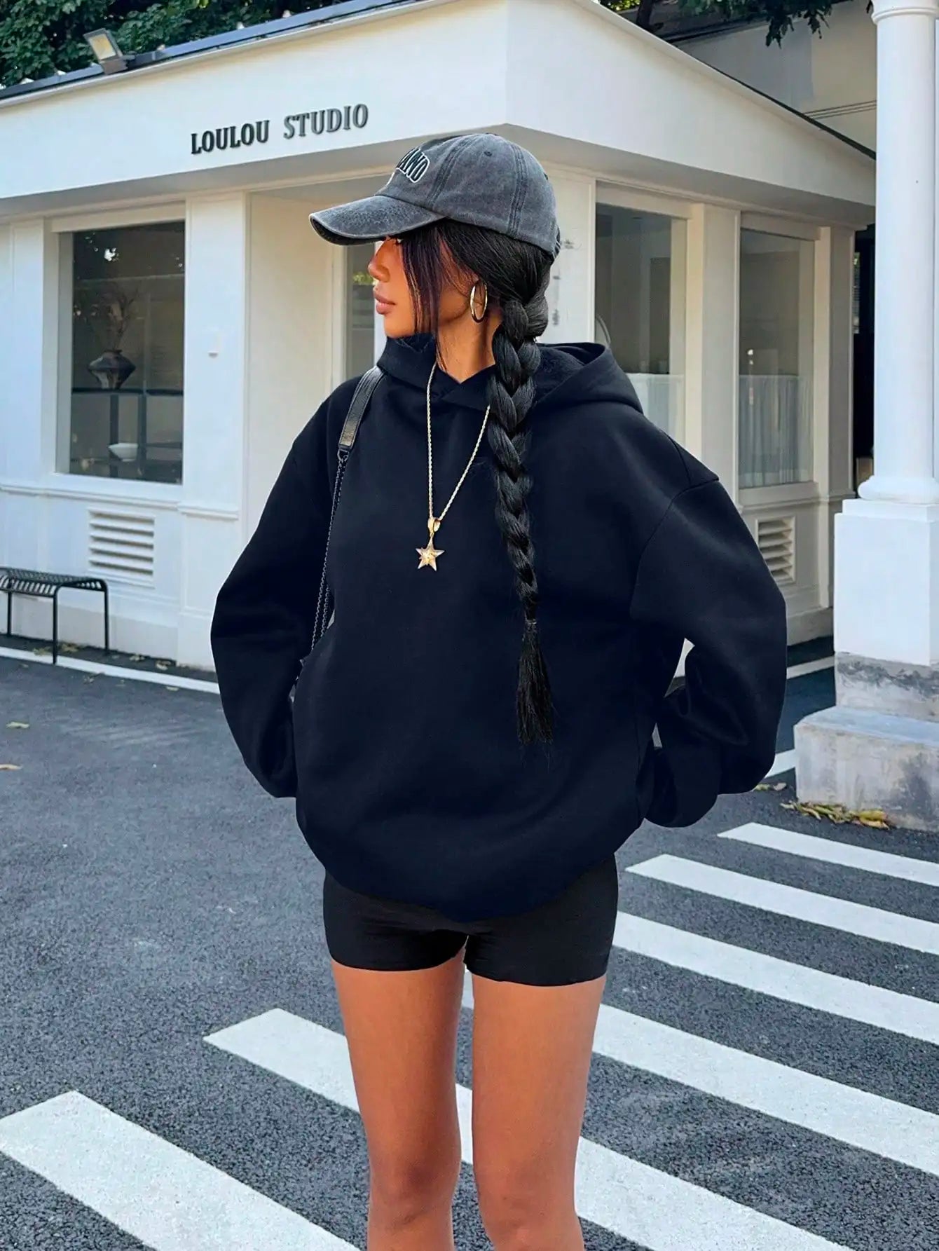 Graphic Loose Hoodie