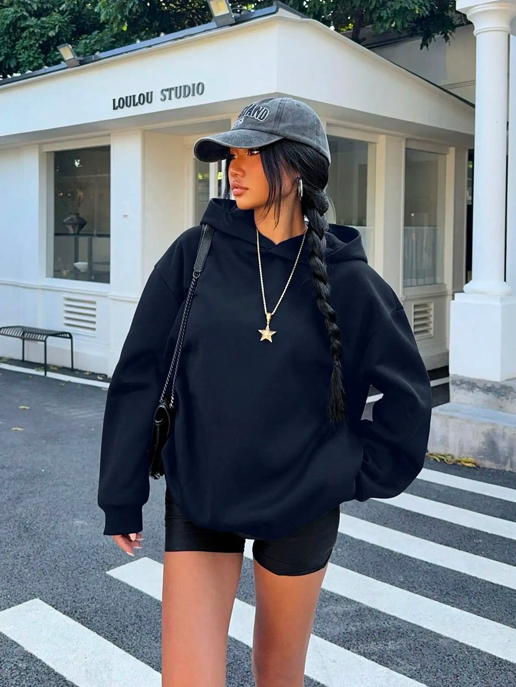 Graphic Loose Hoodie