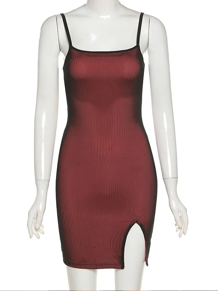 Mesh Double Layer Skinny Dress